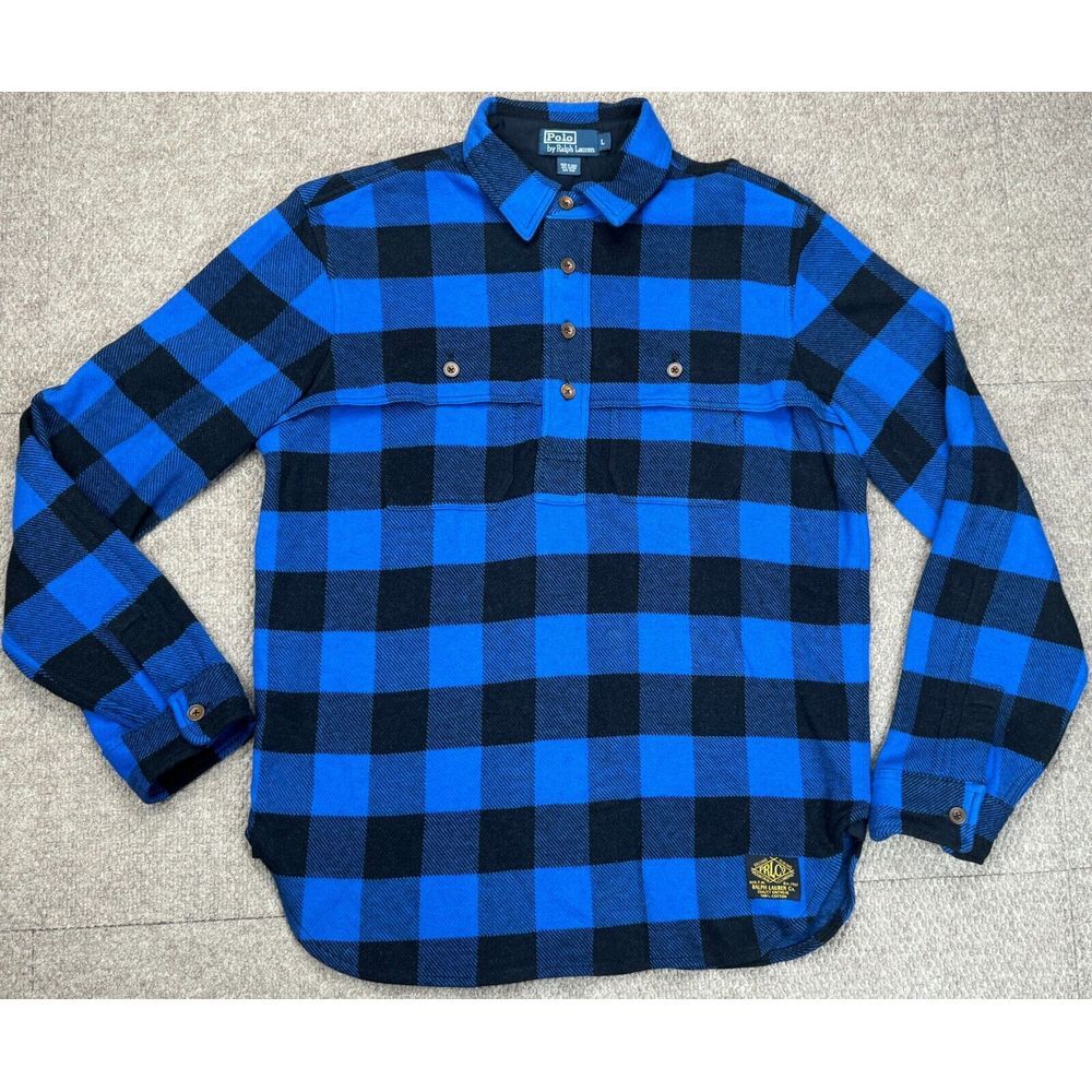 Polo by Ralph Lauren Co. Mens Vtg Skiing Hiking Mountain Climbing Flannel Size L